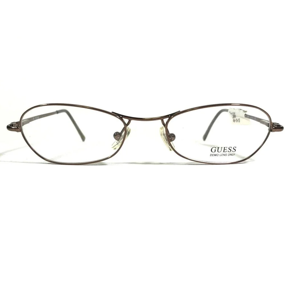Guess Eyeglasses Frames GU1197 LBRN Brown Cat Eye Full Rim 49-18-135